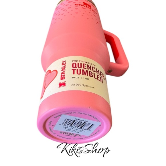 Stanley 40 oz Stainless Steel Flowstate Tumbler Sweet Hearts Pink Valentines - Picture 7 of 7